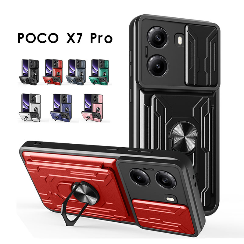 スマホケース POCO X7 Proケース スライド式 レンズ保護 poco x7 pro
