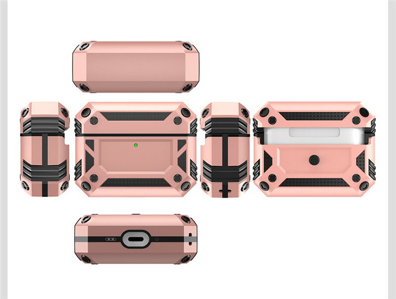 airpods pro 3 ケース カバー TPU+PCケース 二重構造?耐衝撃 カラビナ
