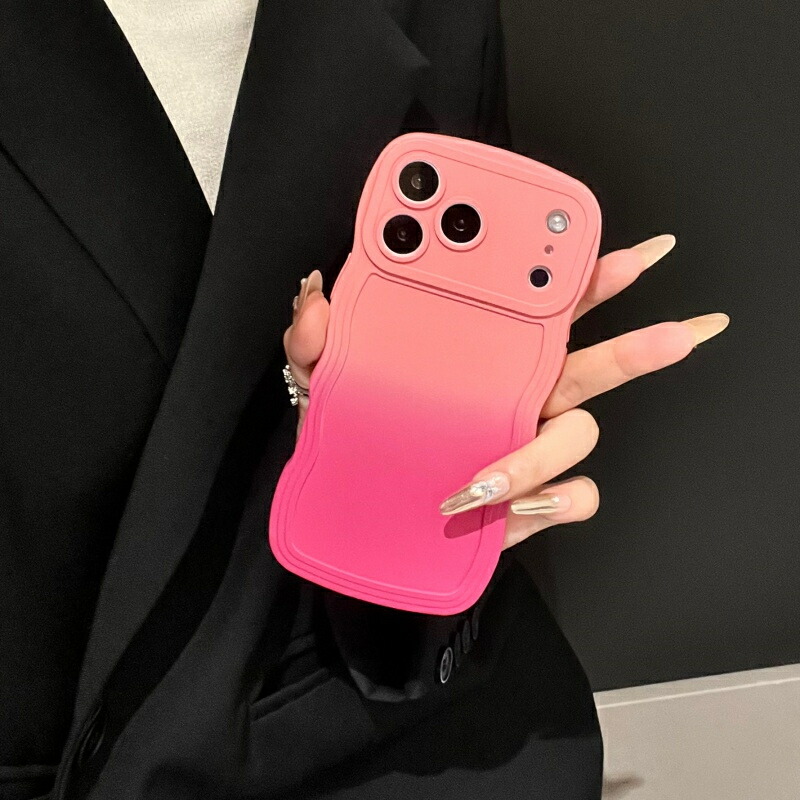 iPhone17 ケース かわいい iPhone17Pro うねうね 波紋枠 アイフォン17