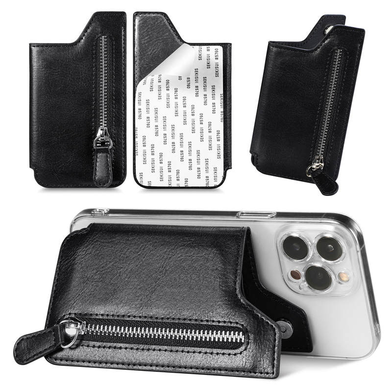 スマホ 背面 カードケース 貼り付け ミニ財布 スタンド カードホルダー