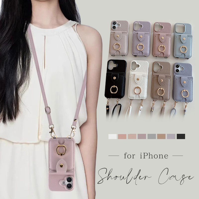 iphoneケース 多機種対応 スマホケース ショルダー ストラップ付き