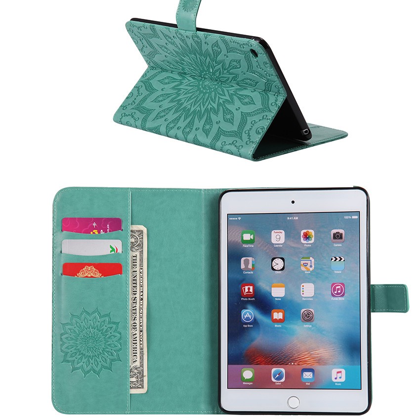 iPad Mini 4ケース カバー 手帳型 猫柄 木柄 スタンド機能ipad