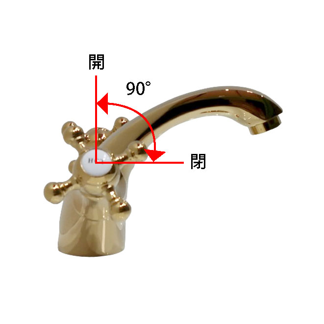 蛇口 混合水栓 金 ゴールド アンティーク風 おしゃれ 洗面台用 01juujik : 01juujik : 株式会社インクコーポレーション - 通販  - Yahoo!ショッピング