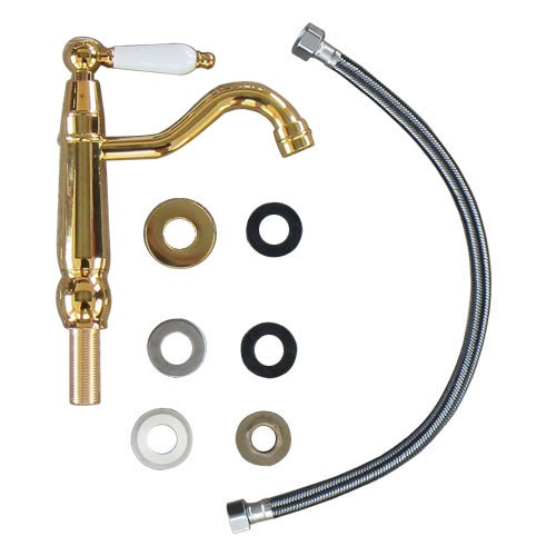 単水栓 蛇口 カラン 金 ゴールド W50×D180×H195 | 品番INK-0302073HT