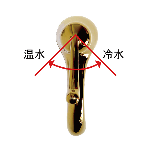 水栓金具 混合水栓 おしゃれ 洗面台用 金 ゴールド | INK-0303008H