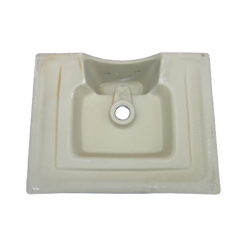 角型洗面器 洗面台 陶器 置き型 オーバーフロー有り W520×D410×H155 