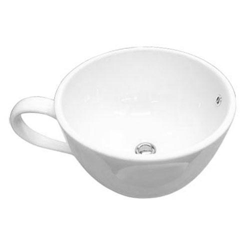 洗面ボウル コーヒーカップ 大 おしゃれ 手洗い鉢 洗面台 置き型 オーバーフロー有り W535×D410×H250 INK-0403003H｜ink-co｜02