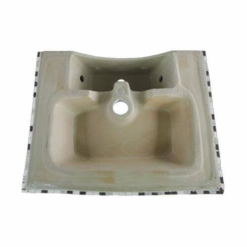 洗面ボウル 陶器 モザイクタイル ストーンミックス 置き型(オンカウンターシンク) オーバーフロー有り W535×D415×H155 品番INK-0403360H - 11