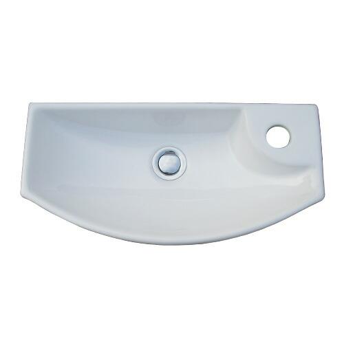 手洗器　コンパクト　壁付け　置き型　オーバーフロー無し　陶器　W450×D230×H120　INK-0405068H
