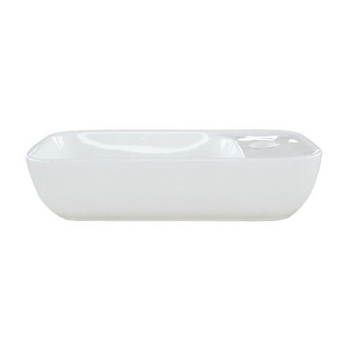 洗面ボウル　手洗い器　陶器　W400×D220×H100　おしゃれ　置き型(オンカウンターシンク)オーバーフロー無し　品番INK-0405081H　小さい