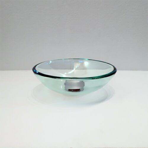 小さいガラス洗面ボウル(透明・クリア)　W250×D250×H85　INK-0406015H