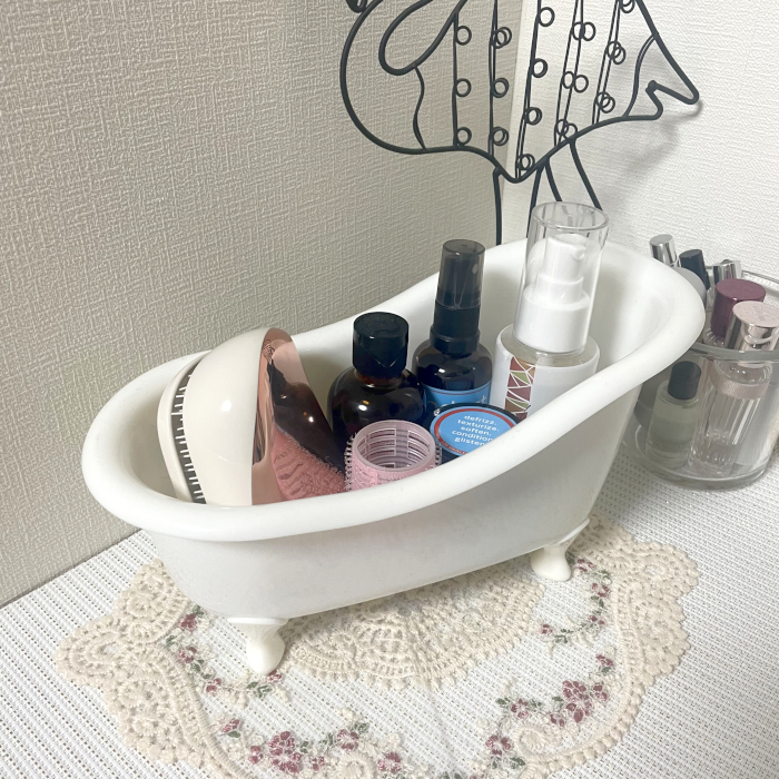 レア　未使用！モエ　バスタブ型　猫脚　シャンパンのケース 小物入れ 猫足バスタブ型 アイボリー おしゃれ ギフト プレゼント 大