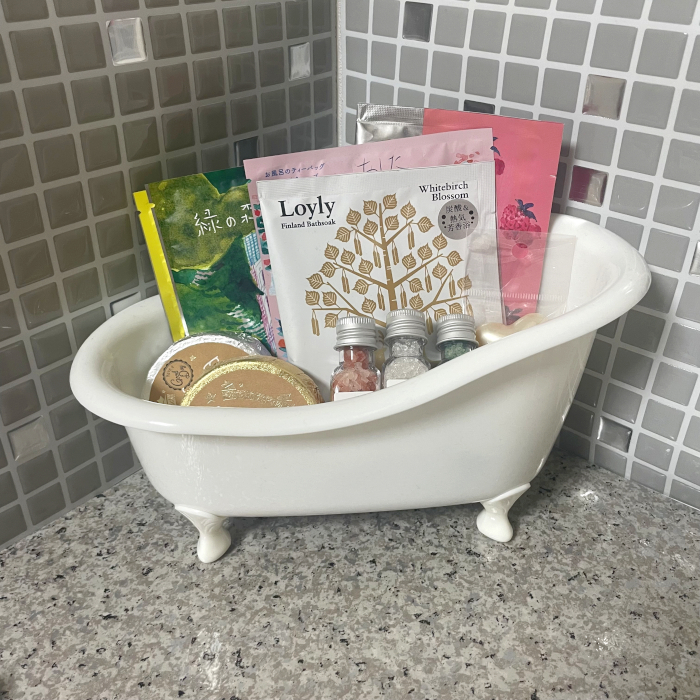 小物入れ 猫足バスタブ型 アイボリー おしゃれ ギフト プレゼント 大