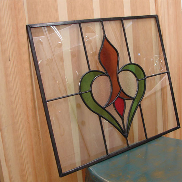 ステンドグラス（アンティーク風・装飾ガラス・シンプル・小さい） INK 