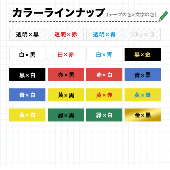 ピータッチ テープ 12mm幅 自由に10個選べる ラベル brother 互換 ピータッチ用 p-touch 互換テープカートリッジ | テプラ | 01