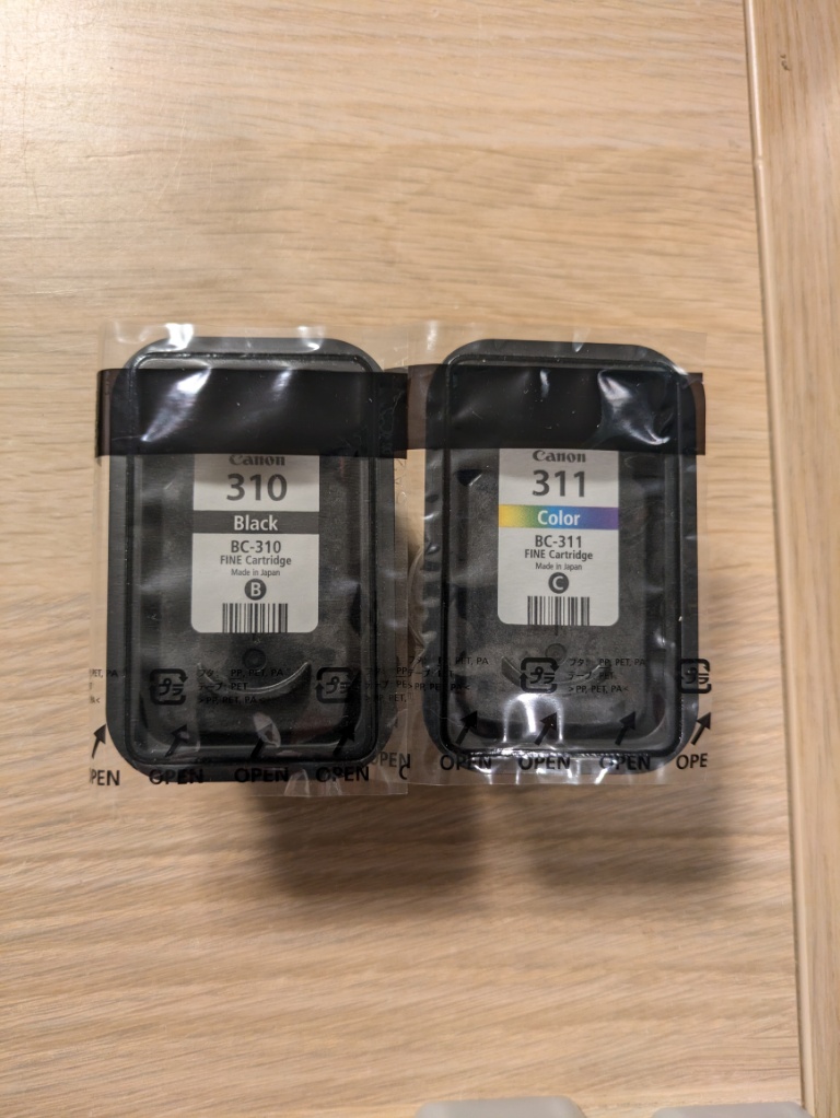 CANON BC-310×2箱 BC-311×2箱純正 BC-310 純正インクカートリッジ Canon BC-310/BC-311 1個 Canon