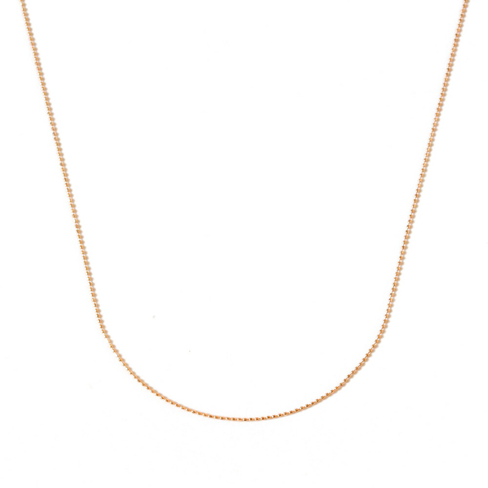 カットボールチェーン ネックレス チェーン だけ 40cm 幅0.6mm K18 18金 18K 刻印ありつけっぱなし交換 地金 カットボール チェーンのみの画像