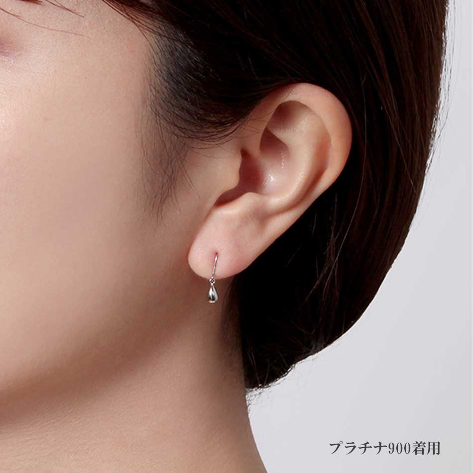 ペアシェイプチャームピアス ピアス つけっぱなし 18K 小さい