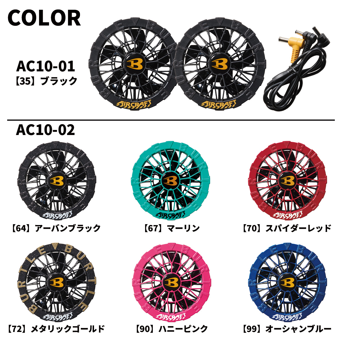 BURTLE（バートル） 当日出荷可能 AC10-1 AC10-2 ファンユニット