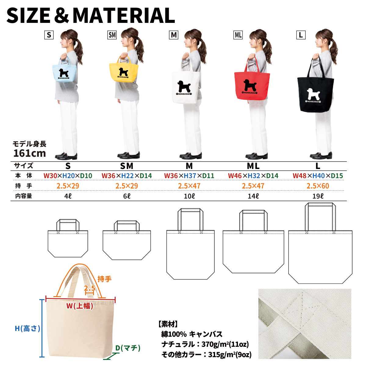 バッグ トートバッグ お散歩バッグ S SM M ML L ミニ 愛犬 名前入り 犬