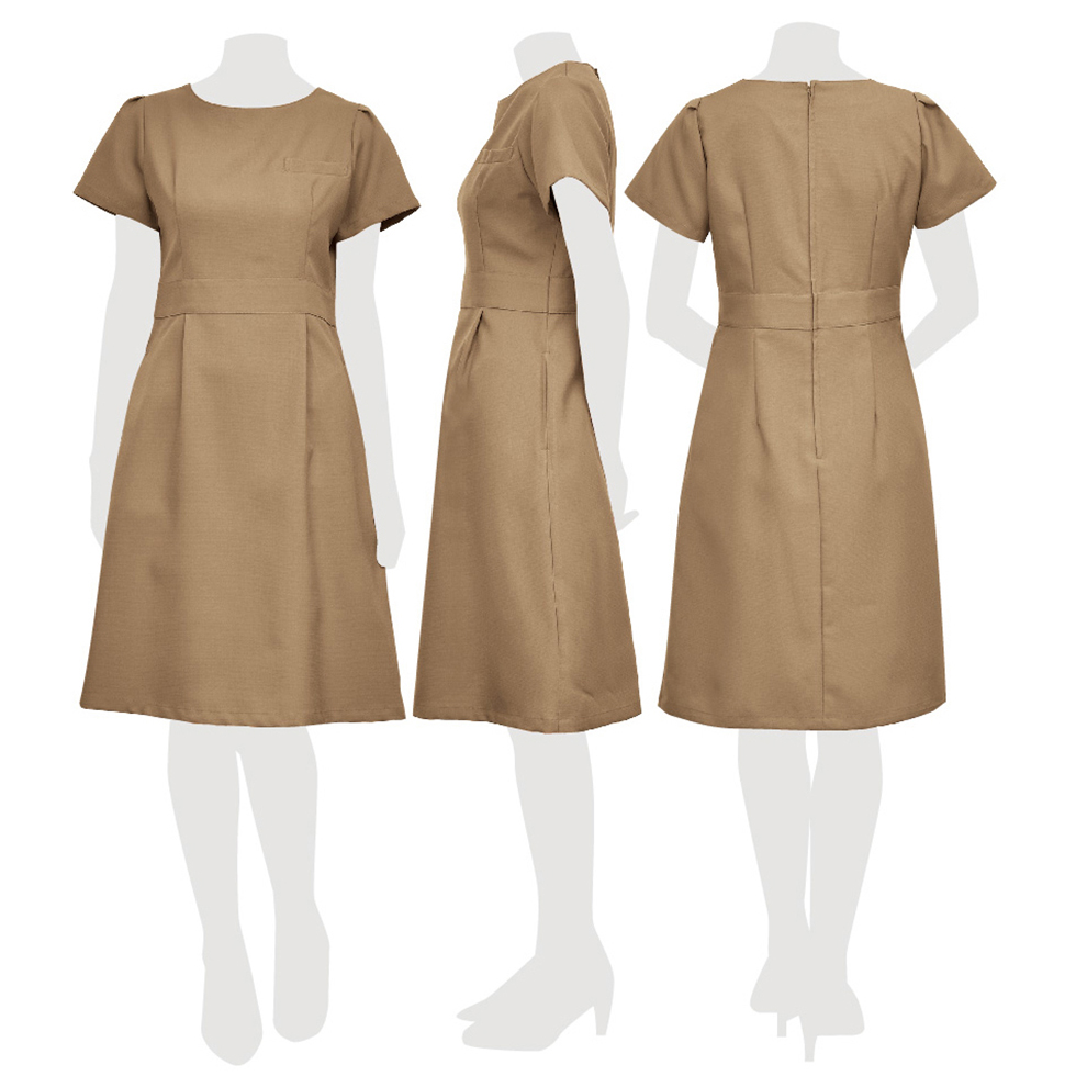 ELEFEE エレフィ エステティック ワンピース モカブラウン ブラック