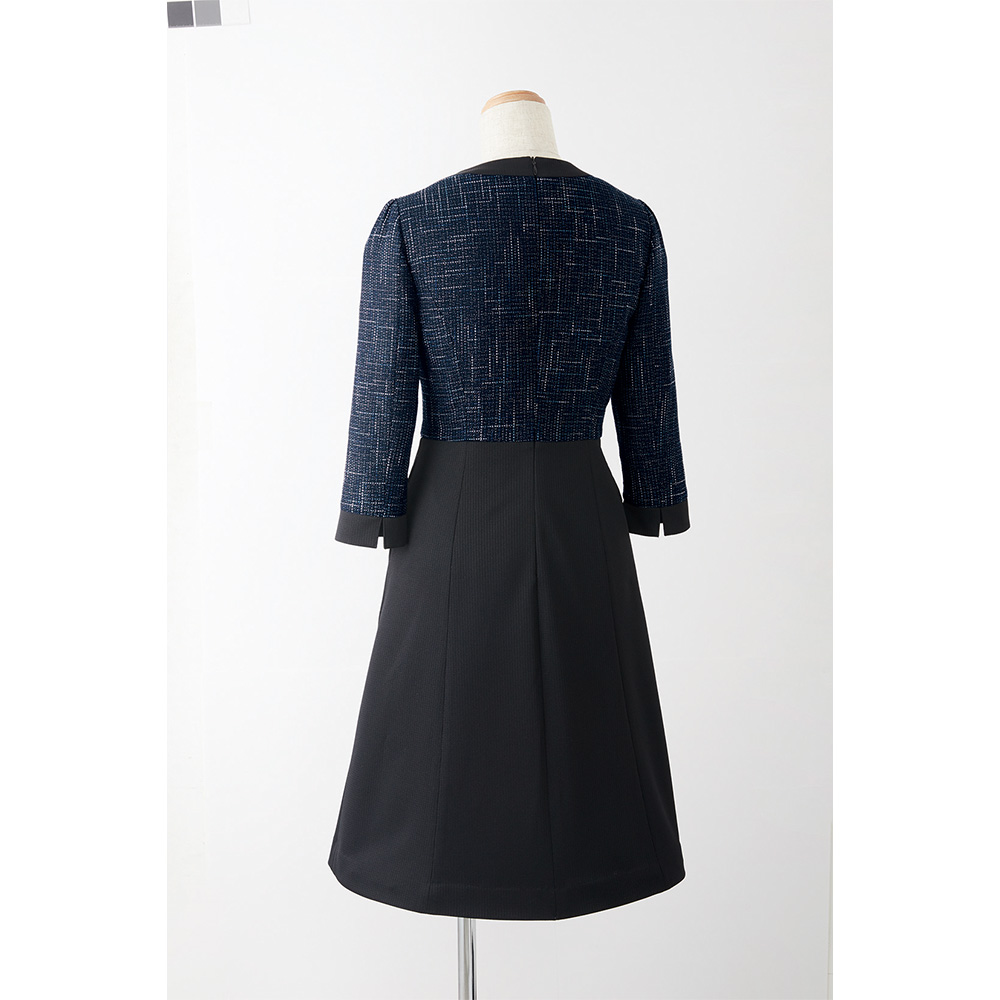 en joie アンジョア ワンピース 5号〜15号 レディース ユニフォーム オフィス 制服 事務服 受付 コンパニオン かわいい クリニック joa-62040 宅配のみの画像