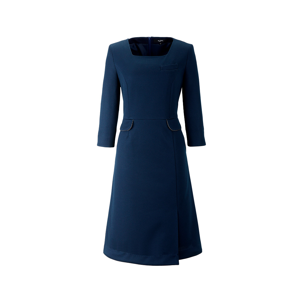 en joie アンジョア ワンピース 17号 19号 レディース ユニフォーム オフィス 制服 事務服 受付 コンパニオン かわいい クリニック joa-62060 宅配のみ_1