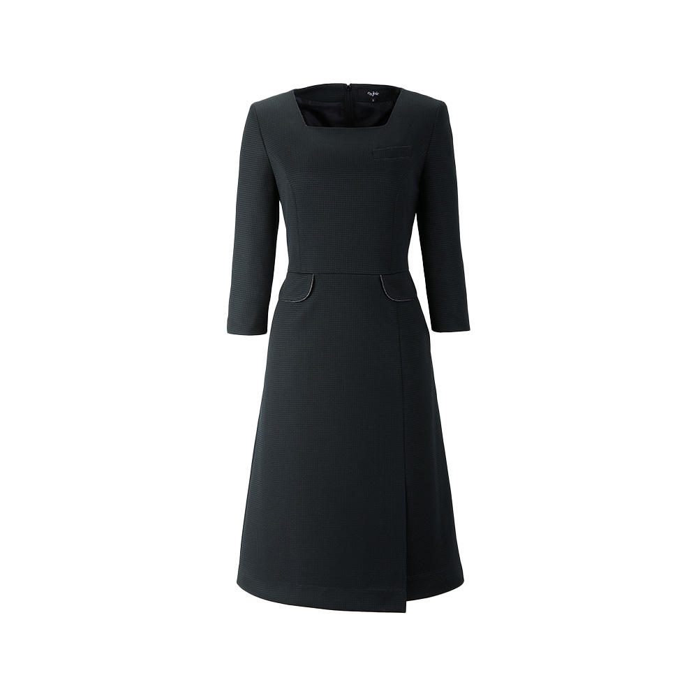 en joie アンジョア ワンピース 17号 19号 レディース ユニフォーム オフィス 制服 事務服 受付 コンパニオン かわいい クリニック joa-62060 宅配のみ_2