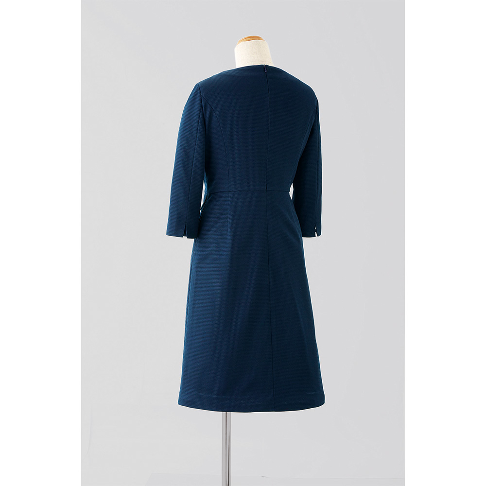 en joie アンジョア ワンピース 17号 19号 レディース ユニフォーム オフィス 制服 事務服 受付 コンパニオン かわいい クリニック joa-62060 宅配のみ_3