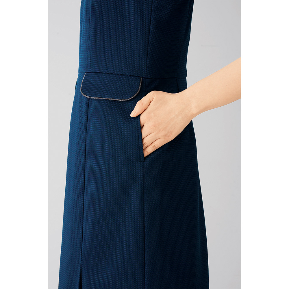 en joie アンジョア ワンピース 17号 19号 レディース ユニフォーム オフィス 制服 事務服 受付 コンパニオン かわいい クリニック joa-62060 宅配のみ_4