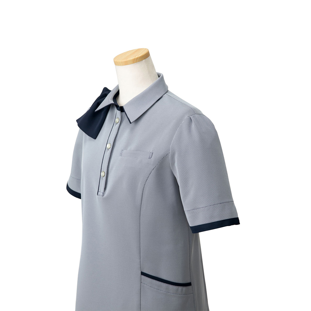 FOLK nuovo フォーク ヌーヴォ 21号 23号 ポロシャツ ニット レディース ライトグレー ネイビー 消臭 事務服 ビジネスカジュアル fb71412 宅配のみ