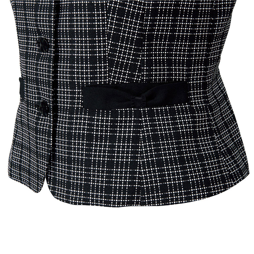 FOLK nuovo フォーク ヌーヴォ 21号 23号 レディース ベスト チェック 事務服 医療事務 オフィス ユニフォーム fv36125 宅配のみの画像