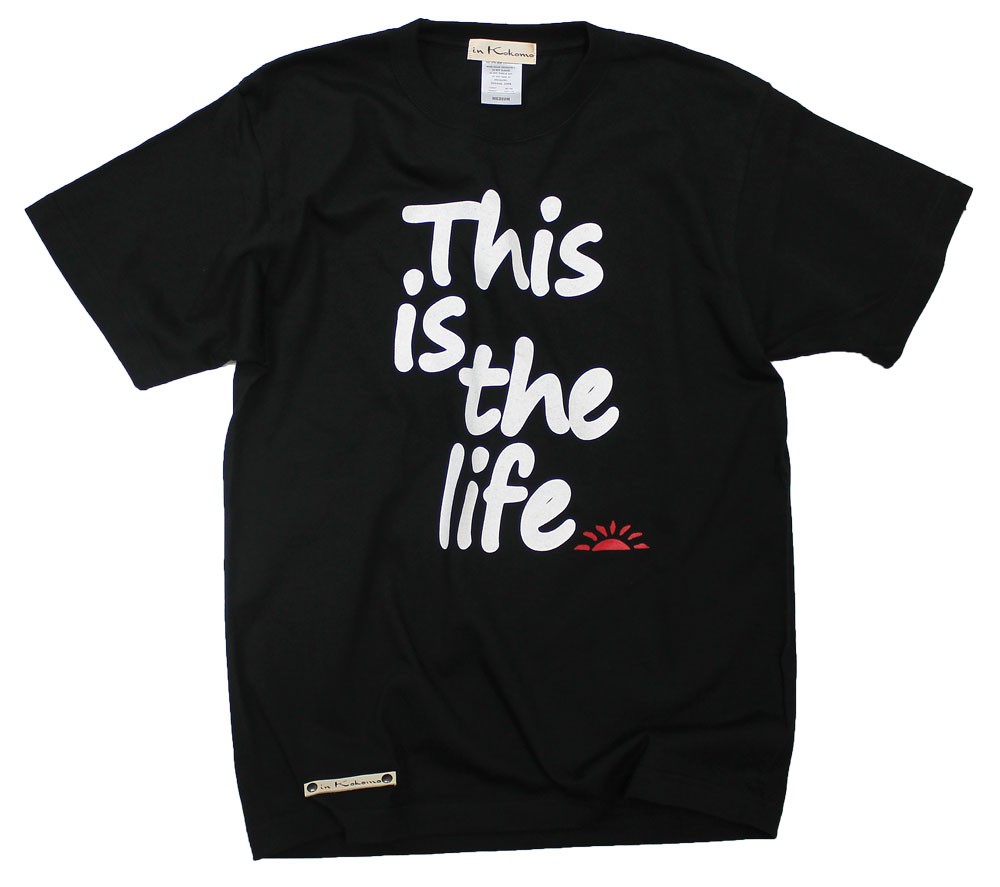 Tシャツ 半袖 メンズ フリーハンドロゴ柄 This is太陽 ブランド