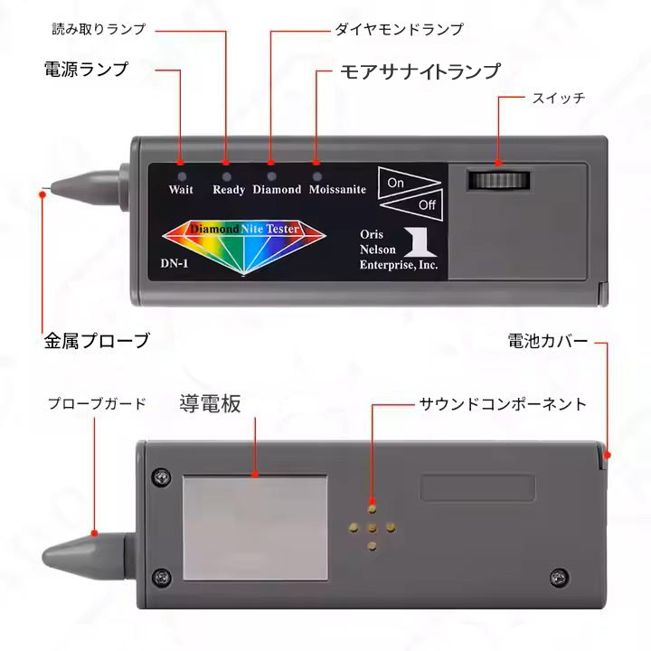 ダイヤモンドテスター2点セット モアサナイトテスター ダイヤモンドテスター 2in1 マルチテスター