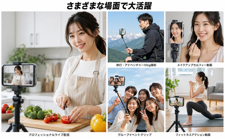 自撮りモニター Vlog 撮影用 ワイヤレス ミラーリング 自撮り スマホ