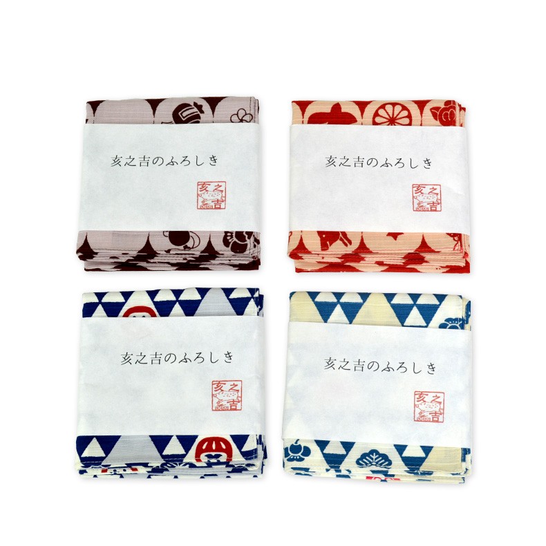 亥之吉手捺染風呂敷