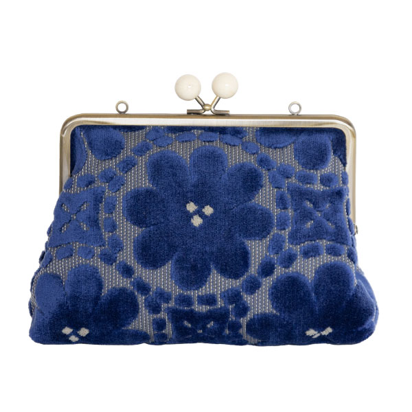 FUDGEコラボ 亥之吉 6寸ポシェットがま口 モケット はなのわ パイル