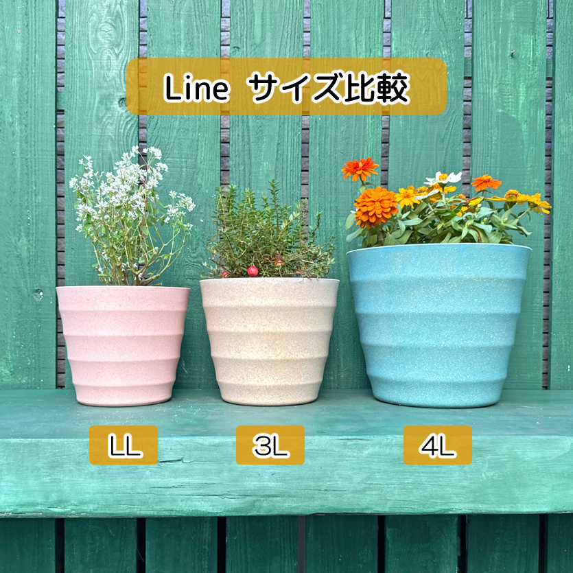 生分解ポット Line】 生分解 植木鉢 土に還る ポット プランター 園芸