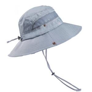 夏対策！UV対策 帽子 バケットハット メンズ サファリハット 夏 メッシュ 通気性 あご紐付 紫外...