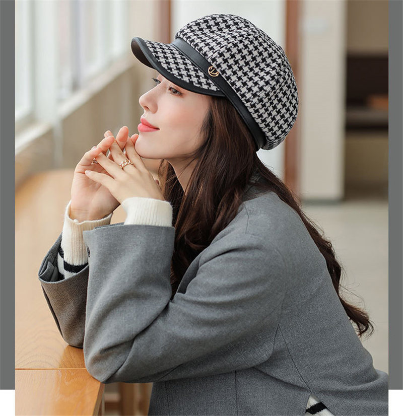 キャスケット　帽子　ハンチング帽　レディース　大きめサイズ　調整可能　海外　③