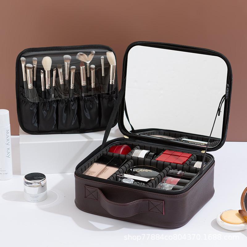 爆買 コスメボックス メイクボックス 鏡付き 大容量 大きめ 持ち運び