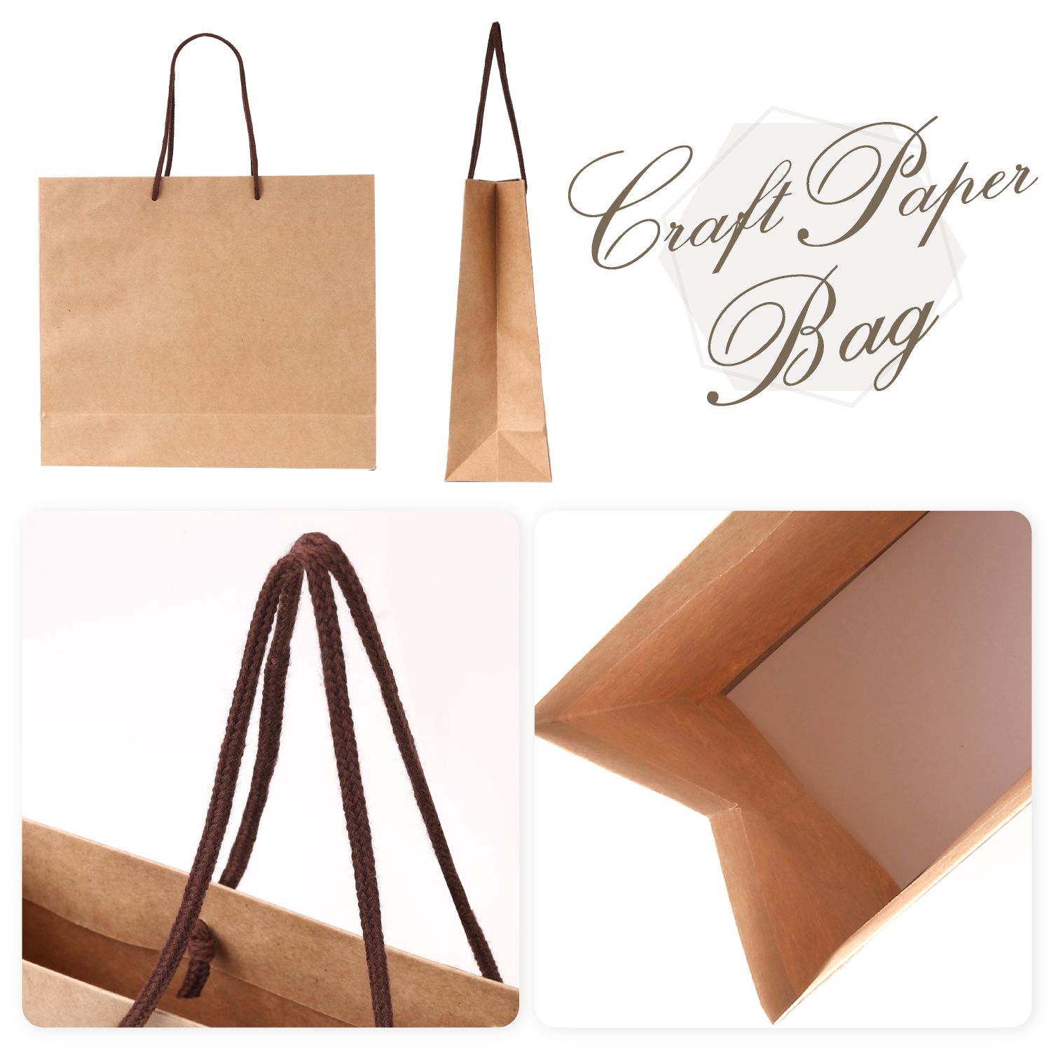 紙袋 クラフト 高級 ギフト プレゼント ショッパー 茶色 おしゃれ CRA