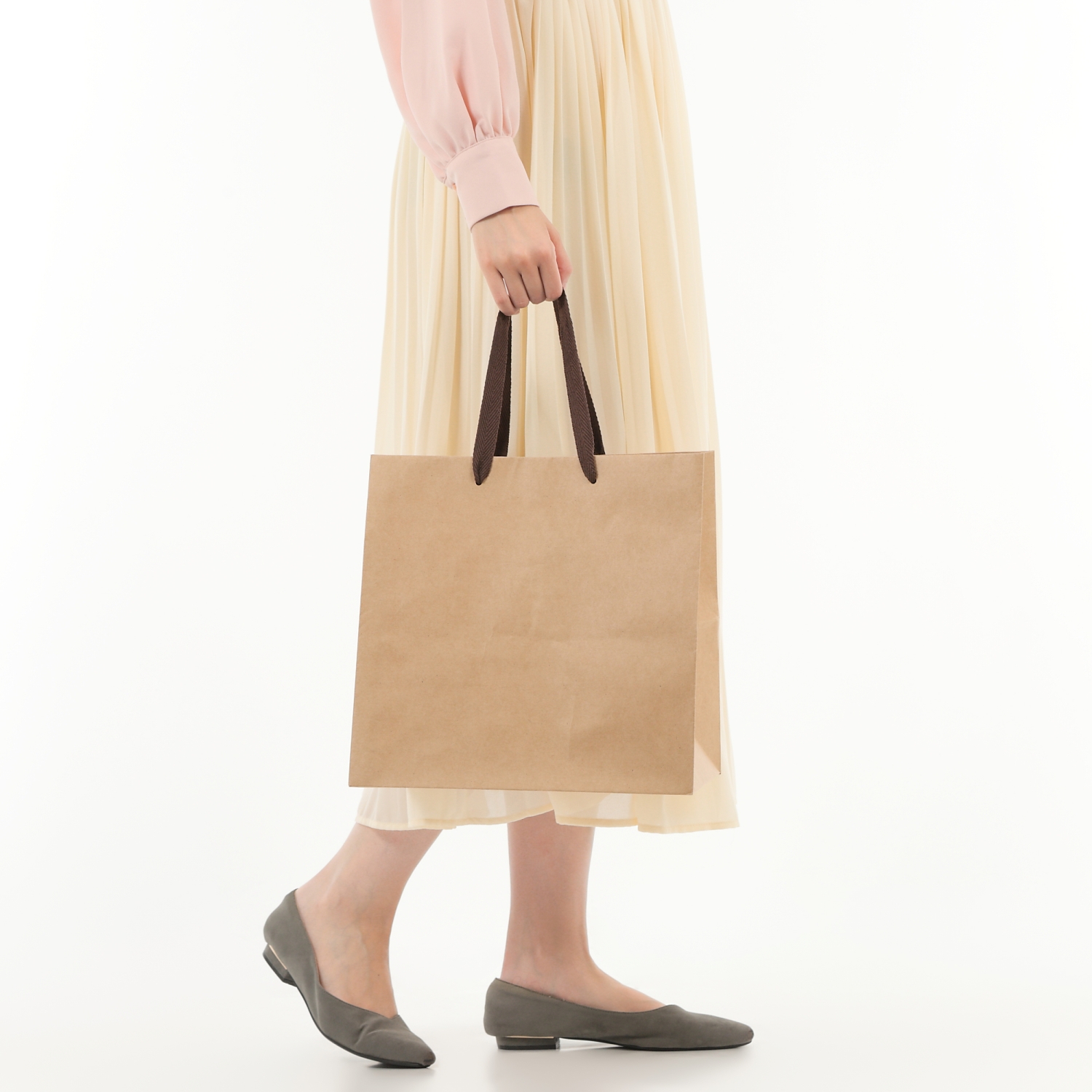 紙袋 茶色 マチ広 クラフト紙 a4サイズ a4 手提げ 卒業式 10枚 50枚