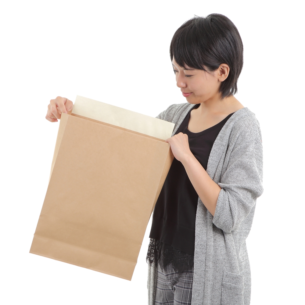 宅配袋 a3 大 紙 茶 クラフト テープ 宅配 紙袋 梱包 袋 50枚 300枚 1500枚 32W×115D×430H+60ベロの画像