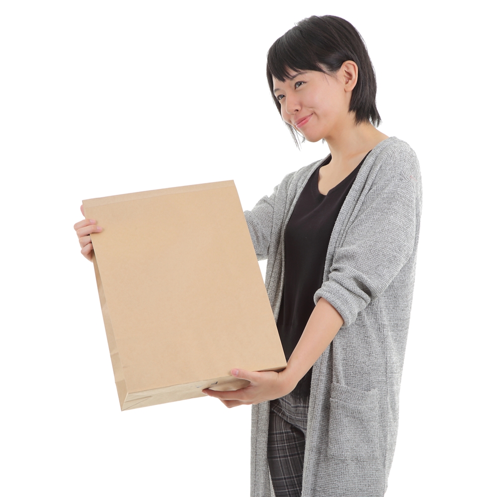 宅配袋 a3 大 紙 茶 クラフト テープ 宅配 紙袋 梱包 袋 50枚 300枚 1500枚 32W×115D×430H+60ベロの画像