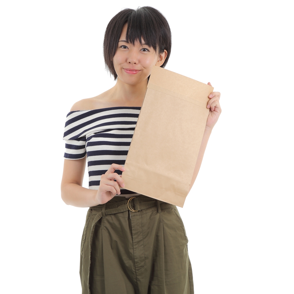 宅配袋 a4 b5 特小 茶 クラフト 宅配 紙袋 梱包 袋 50枚 400枚 2000枚 220W×80D×340H+60ベロの画像