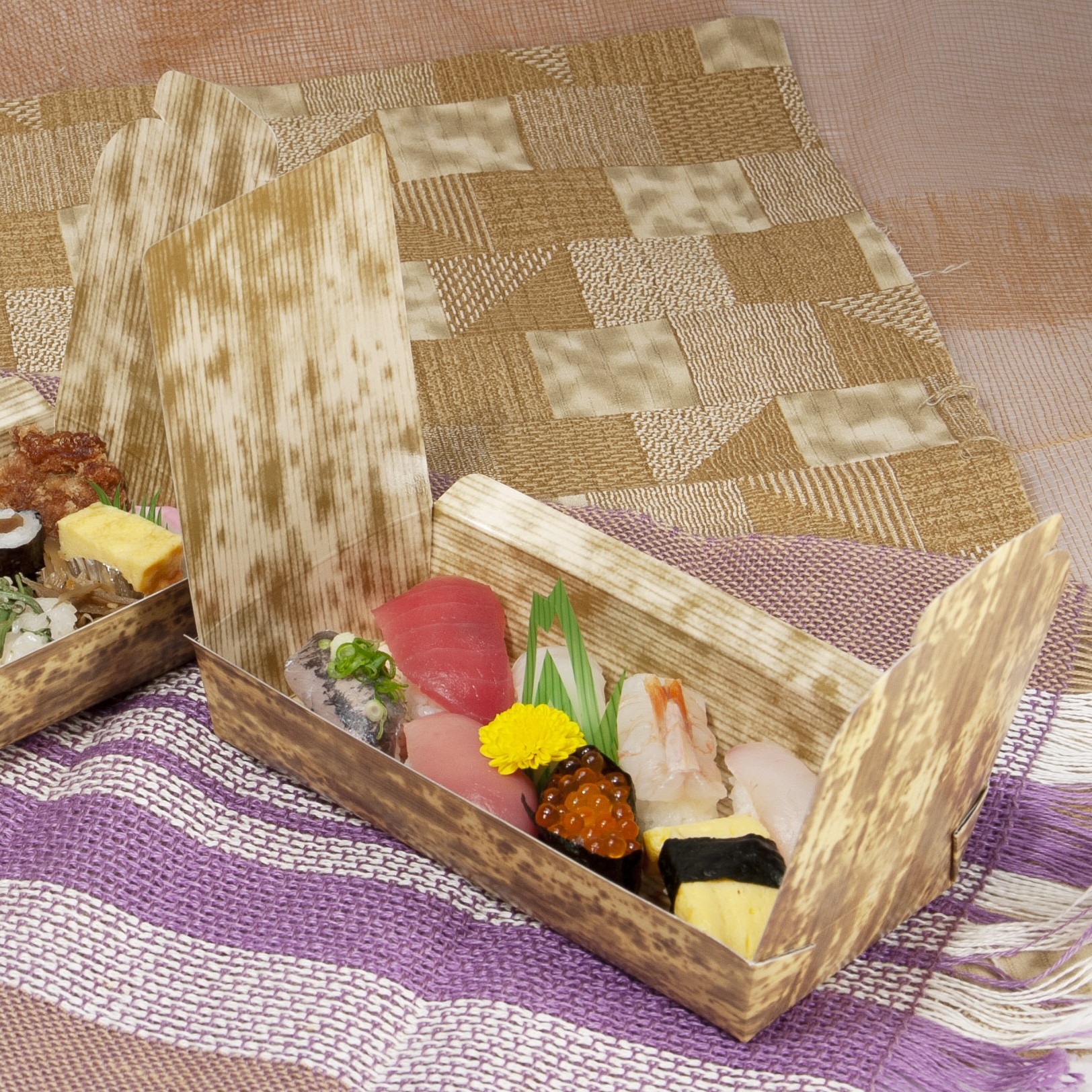 テイクアウト つつみ 竹皮柄 PPL-1 底寸...の詳細画像2