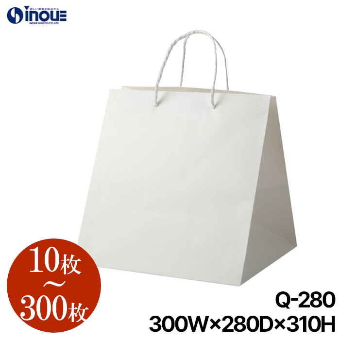 マチ広 紙袋 手提げ 無地 白 プレゼント用 結婚式 贈答用 おしゃれ 10