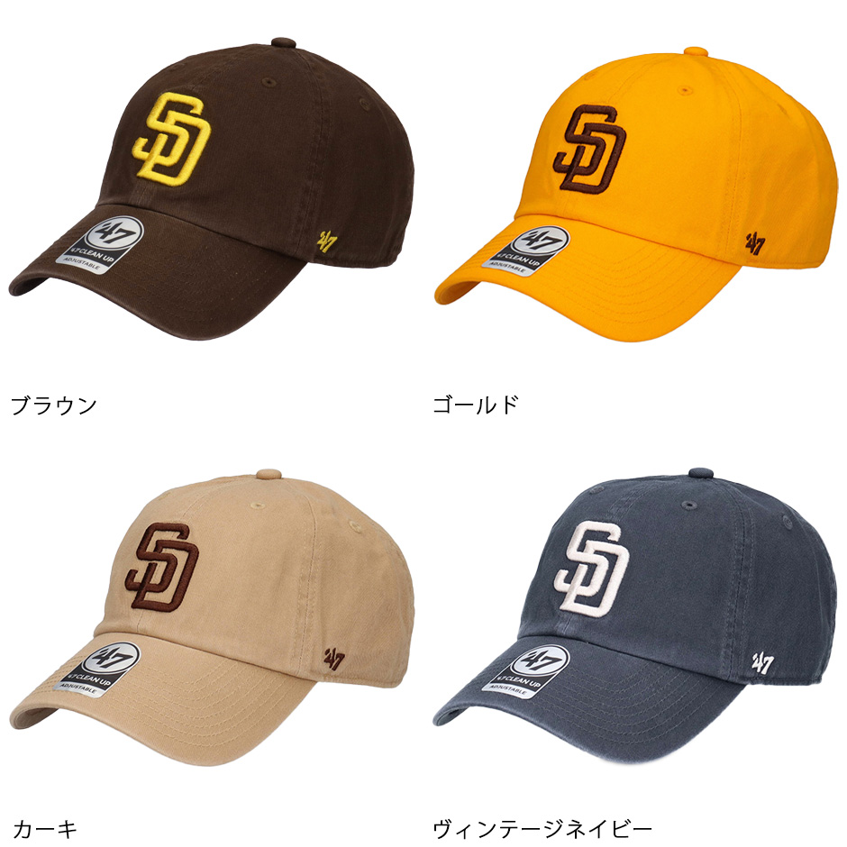 47ブランド クリーンナップ サンディエゴ パドレス キャップ MLB サイズ変更可能 ベースボールキャップ ユニセックス フォーティセブン｜inreason｜06