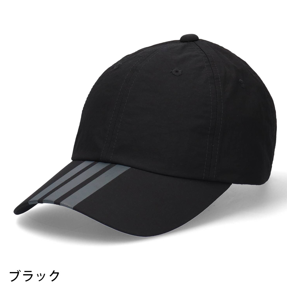 Hi-STANDARD　黒　キャップ adidas（アディダス） キャップ 3ストライプ バイザーキャップ メンズ